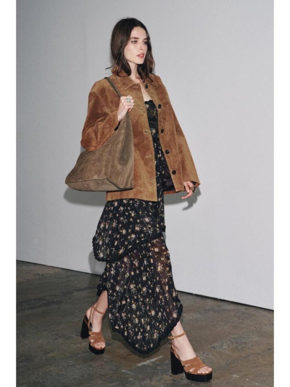 ZARA ZW COLLECTION LIMITED EDITION SUEDE LEATHER JACKET - Picture 2 of 6